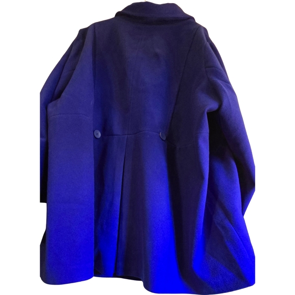 Elegant Electric Blue Women's Torrid Size 6 Pea Coat NWOT - Picture 4 of 11